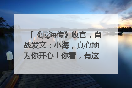 《藏海传》收官，肖战发文：小海，真心地为你开心！你看，有这么多人懂你！