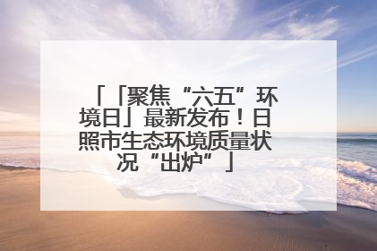 「聚焦“六五”环境日」最新发布！日照市生态环境质量状况“出炉”