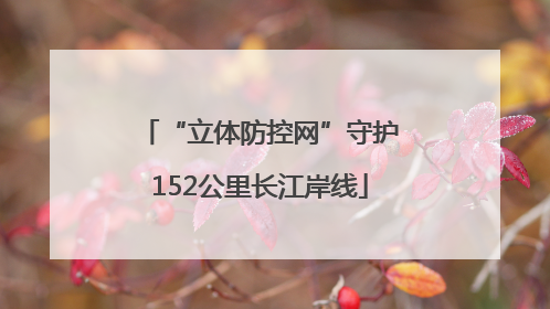 “立体防控网”守护152公里长江岸线
