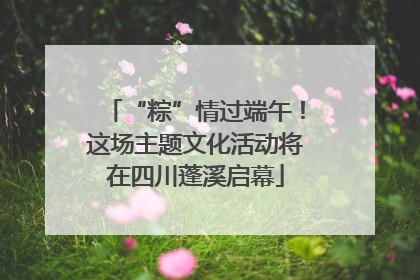 “粽”情过端午！这场主题文化活动将在四川蓬溪启幕