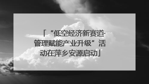 “低空经济新赛道·管理赋能产业升级”活动在萍乡安源启动