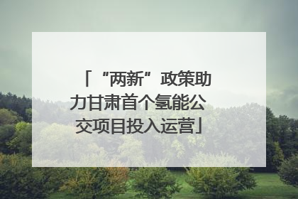 “两新”政策助力甘肃首个氢能公交项目投入运营