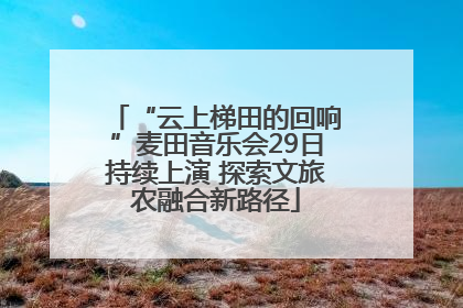 “云上梯田的回响”麦田音乐会29日持续上演 探索文旅农融合新路径