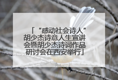 “感动社会诗人”胡少杰诗意人生宣讲会暨胡少杰诗词作品研讨会在西安举行