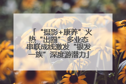 “摄影+康养”火热“出圈” 多业态串联成线激发“银发一族”深度游潜力