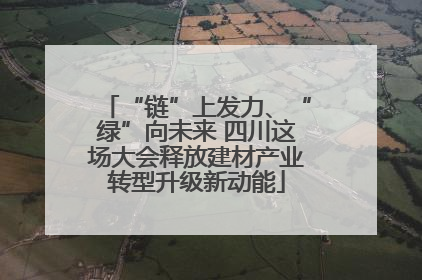 “链”上发力、“绿”向未来 四川这场大会释放建材产业转型升级新动能