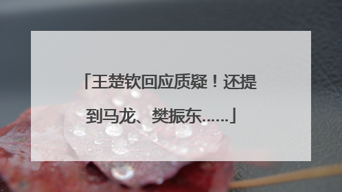 王楚钦回应质疑！还提到马龙、樊振东……