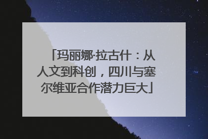 玛丽娜·拉古什：从人文到科创，四川与塞尔维亚合作潜力巨大