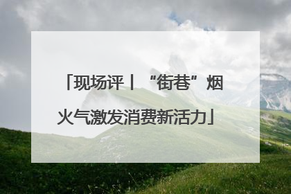 现场评丨“街巷”烟火气激发消费新活力
