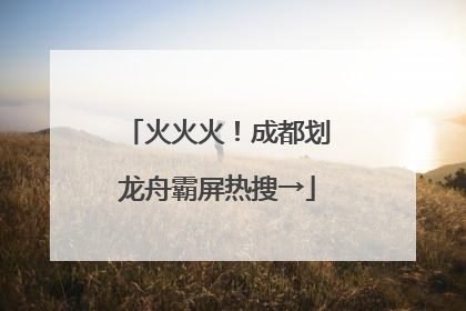 火火火！成都划龙舟霸屏热搜→