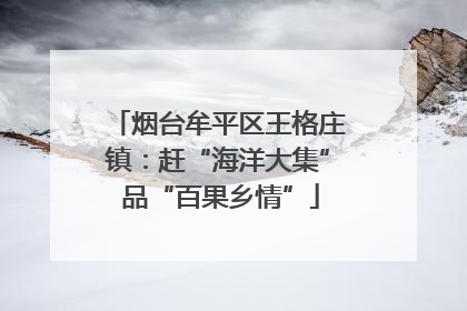 烟台牟平区王格庄镇：赶“海洋大集” 品“百果乡情”