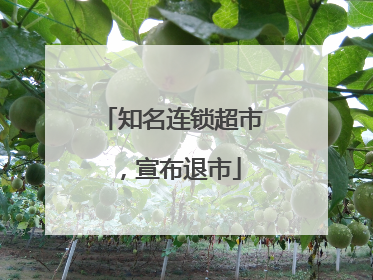 知名连锁超市，宣布退市