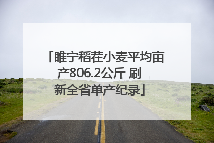 睢宁稻茬小麦平均亩产806.2公斤 刷新全省单产纪录