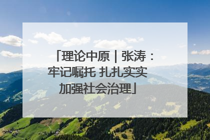 理论中原｜张涛：牢记嘱托 扎扎实实加强社会治理