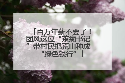 百万年薪不要了！团风这位“茶痴书记”带村民把荒山种成“绿色银行”