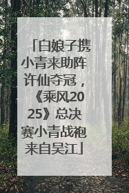白娘子携小青来助阵许仙夺冠，《乘风2025》总决赛小青战袍来自吴江