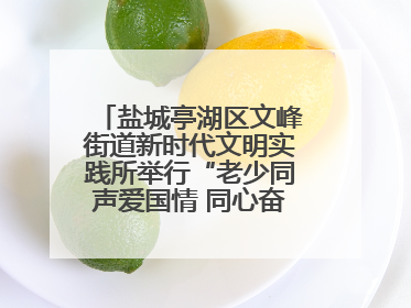 盐城亭湖区文峰街道新时代文明实践所举行“老少同声爱国情 同心奋进新征程”为主题的红色文化活动
