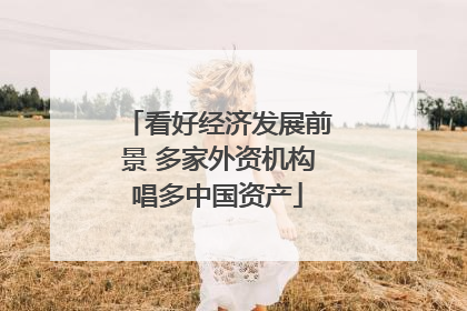 看好经济发展前景 多家外资机构唱多中国资产