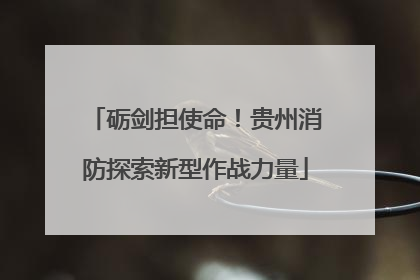砺剑担使命！贵州消防探索新型作战力量