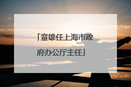 章雄任上海市政府办公厅主任