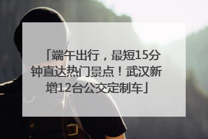 端午出行，最短15分钟直达热门景点！武汉新增12台公交定制车