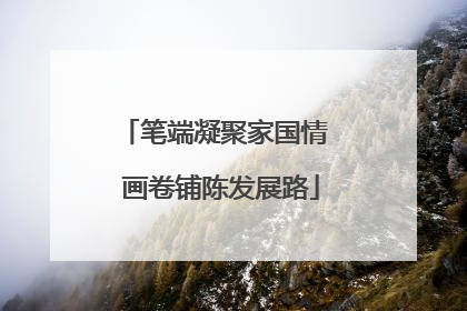 笔端凝聚家国情  画卷铺陈发展路