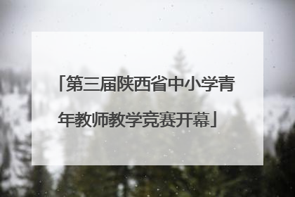 第三届陕西省中小学青年教师教学竞赛开幕