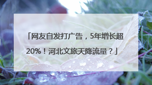 网友自发打广告，5年增长超20%！河北文旅天降流量？
