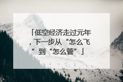 低空经济走过元年，下一步从“怎么飞”到“怎么管”