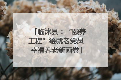 临沭县：“颐养工程”绘就老党员幸福养老新画卷