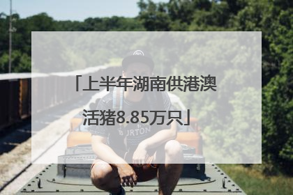 上半年湖南供港澳活猪8.85万只