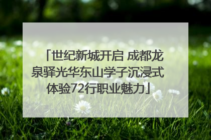 世纪新城开启 成都龙泉驿光华东山学子沉浸式体验72行职业魅力