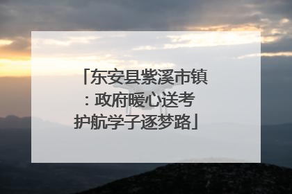 东安县紫溪市镇：政府暖心送考 护航学子逐梦路