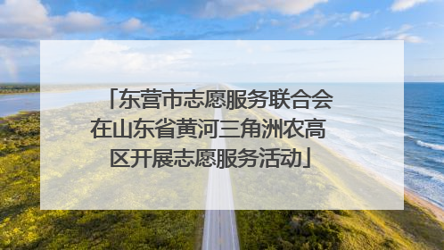 东营市志愿服务联合会在山东省黄河三角洲农高区开展志愿服务活动