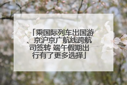 乘国际列车出国游、京沪京广航线跨航司签转 端午假期出行有了更多选择
