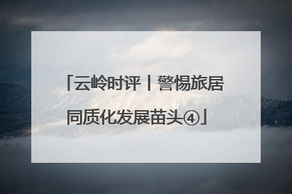 云岭时评丨警惕旅居同质化发展苗头④