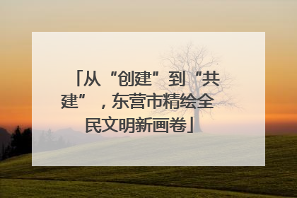 从“创建”到“共建”，东营市精绘全民文明新画卷
