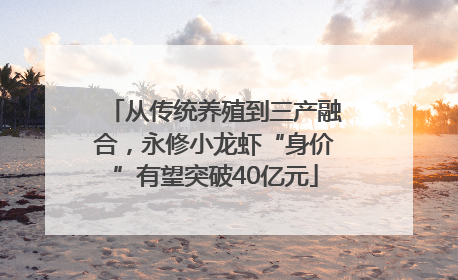 从传统养殖到三产融合，永修小龙虾“身价”有望突破40亿元