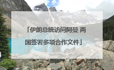 伊朗总统访问阿曼 两国签署多项合作文件