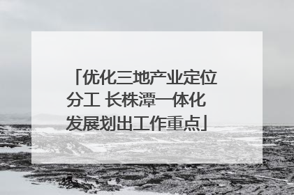 优化三地产业定位分工 长株潭一体化发展划出工作重点