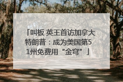 叫板 英王首访加拿大 特朗普：成为美国第51州免费用“金穹”