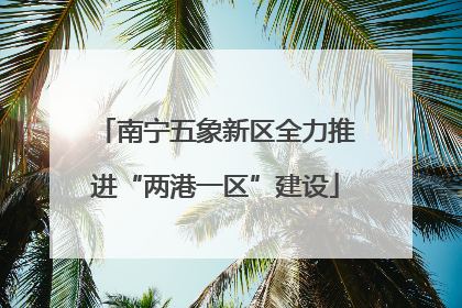 南宁五象新区全力推进“两港一区”建设