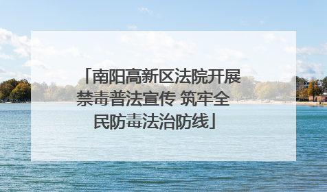 南阳高新区法院开展禁毒普法宣传 筑牢全民防毒法治防线