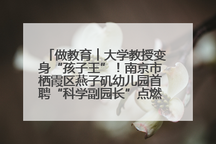 做教育︱大学教授变身“孩子王”！南京市栖霞区燕子矶幼儿园首聘“科学副园长”点燃萌娃科学梦
