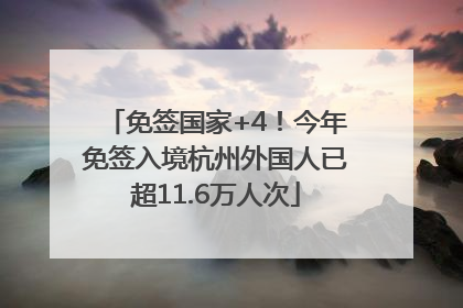 免签国家+4！今年免签入境杭州外国人已超11.6万人次