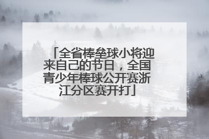 全省棒垒球小将迎来自己的节日，全国青少年棒球公开赛浙江分区赛开打