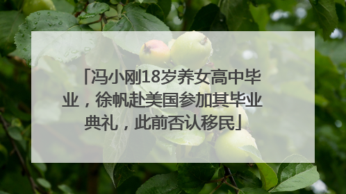 冯小刚18岁养女高中毕业，徐帆赴美国参加其毕业典礼，此前否认移民