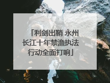 利剑出鞘 永州长江十年禁渔执法行动全面打响
