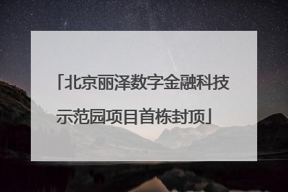 北京丽泽数字金融科技示范园项目首栋封顶