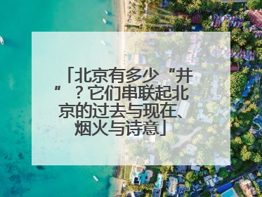 北京有多少“井”？它们串联起北京的过去与现在、烟火与诗意
